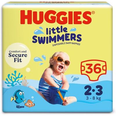 HUGGIES Little Swimmers Einweg-Schwimmwindeln, Größe 2-3 – 36 Hose Total HUGGIES Little Swimmers Einweg-Schwimmwindeln, Größe 2-3 – 36 Hose Total