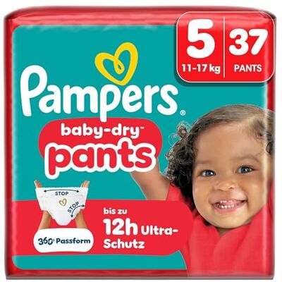 Pampers Baby-Dry Pants Größe 5, 37 Windeln, 11kg-17kg Pampers Baby-Dry Pants Größe 5, 37 Windeln, 11kg-17kg