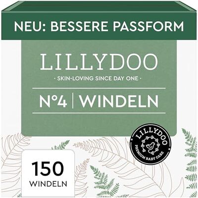 LILLYDOO hautfreundliche Windeln, Monatsbox, Größe 4 (9+ kg), 150 Stück LILLYDOO hautfreundliche Windeln, Monatsbox, Größe 4 (9+ kg), 150 Stück