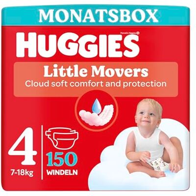 HUGGIES Baby-Windeln Little Movers, Disney-Design, Größe 4, 150 St. (3 x 50), Monatsbox HUGGIES Baby-Windeln Little Movers, Disney-Design, Größe 4, 150 St. (3 x 50), Monatsbox