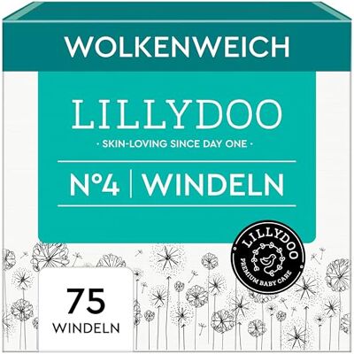 LILLYDOO hautfreundliche Windeln, Halbmonatsbox, Größe 4 (9+ kg), 75 Stück LILLYDOO hautfreundliche Windeln, Halbmonatsbox, Größe 4 (9+ kg), 75 Stück