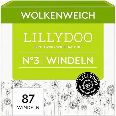 LILLYDOO hautfreundliche Windeln, Halbmonatsbox, Größe 3 (6+ kg), 87 Stück LILLYDOO hautfreundliche Windeln, Halbmonatsbox, Größe 3 (6+ kg), 87 Stück