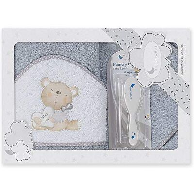 Interbaby AZP1177-31 Love grey Baby Handtuch - Baby Handtuch Interbaby AZP1177-31 Love grey Baby Handtuch - Baby Handtuch