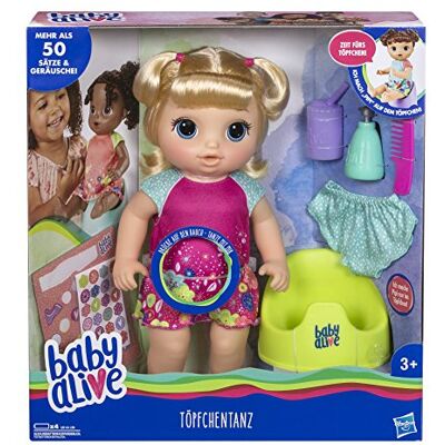 Baby Alive Töpfchentanz (Blondhaarig), Funktionspuppe kann sprechen, tanzen und auf das Töpfchen gehen Baby Alive Töpfchentanz (Blondhaarig), Funktionspuppe kann sprechen, tanzen und auf das Töpfchen gehen