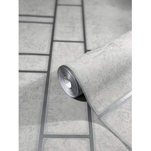 marburg Tapete Grau Silber Vliestapete Linien Grafisch Wohnzimmer, Schlafzimmer oder Küche Made in Germany 10,05m x 0,53m marburg Tapete Grau Silber Vliestapete Linien Grafisch Wohnzimmer, Schlafzimmer oder Küche Made in Germany 10,05m x 0,53m
