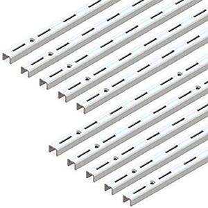 Emuca 7907812 Leistenprofil, einfache Bohrung, Durchlass 50 mm für Regalwinkel, weiß, L 1000 mm, Set aus 10 Stück Emuca 7907812 Leistenprofil, einfache Bohrung, Durchlass 50 mm für Regalwinkel, weiß, L 1000 mm, Set aus 10 Stück
