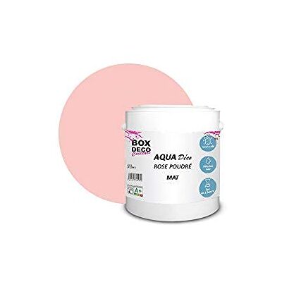 BOX DECO COULEURS Aqua Déco Acrylfarbe, matt, 2,5 l, Puderrosa BOX DECO COULEURS Aqua Déco Acrylfarbe, matt, 2,5 l, Puderrosa
