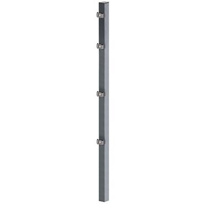 Alberts 677701 Zaunpfosten mit Klemmlasche und Zubehör feuerverzinkt, anthrazit kunststoffbeschichtet (RAL 7016) Länge 1500 mm 60 x 40 mm Alberts 677701 Zaunpfosten mit Klemmlasche und Zubehör feuerverzinkt, anthrazit kunststoffbeschichtet (RAL 7016) Länge 1500 mm 60 x 40 mm