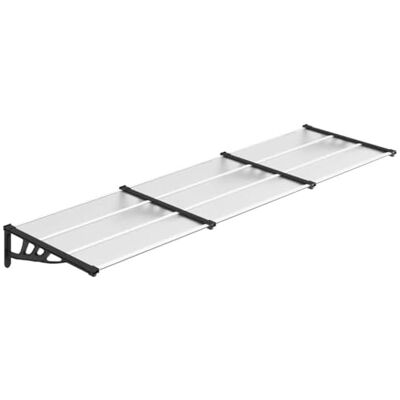 vidaXL Türvordach Schwarz und Transparent 297,5x90 cm Polycarbonat vidaXL Türvordach Schwarz und Transparent 297,5x90 cm Polycarbonat