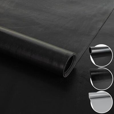 ANRO Gummimatte Schutzmatte Meterware Bodenmatte Glatt beidseitig Gummiläufer 100cm Breit 1mm stark Schwarz 70 x 100cm ANRO Gummimatte Schutzmatte Meterware Bodenmatte Glatt beidseitig Gummiläufer 100cm Breit 1mm stark Schwarz 70 x 100cm