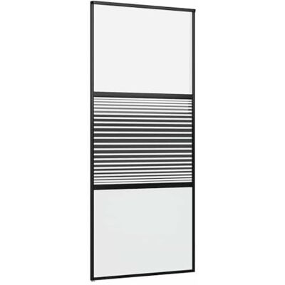 vidaXL Glastür 90 x 2 x 205 cm Aluminium Schwarz vidaXL Glastür 90 x 2 x 205 cm Aluminium Schwarz