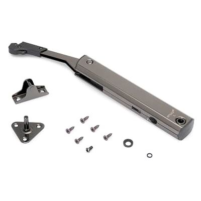 Emuca Frontliftbeschlag für möbel Hubtüren, Komplettset für Klappenhöhen, stärke 940-1710, Stahl, Titanium Emuca Frontliftbeschlag für möbel Hubtüren, Komplettset für Klappenhöhen, stärke 940-1710, Stahl, Titanium