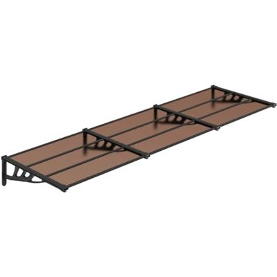vidaXL Türvordach Schwarz 297,5x90 cm Polycarbonat vidaXL Türvordach Schwarz 297,5x90 cm Polycarbonat