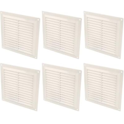 Amig 6er-Pack quadratische Kunststoff-Lüftungsgitter mit Insektenschutz Lüftungsgitter für Luftaustritt Geeignet für Küchen- und Badezimmerdecken Maße: 200 x 200 mm Farbe: Weiß Amig 6er-Pack quadratische Kunststoff-Lüftungsgitter mit Insektenschutz Lüftungsgitter für Luftaustritt Geeignet für Küchen- und Badezimmerdecken Maße: 200 x 200 mm Farbe: Weiß