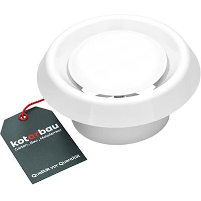 KOTARBAU ® Tellerventil Rund für Rohranschluss Ø 100mm Weiß Anemostat Ablufttellerventil Lüftungsgitter Deckenventil Kunststoff Decken Diffusor Abluft Lüftungsventile Abdeckungs Ausgangswand Decken Dif KOTARBAU ® Tellerventil Rund für Rohranschluss Ø 100mm Weiß Anemostat Ablufttellerventil Lüftungsgitter Deckenventil Kunststoff Decken Diffusor Abluft Lüftungsventile Abdeckungs Ausgangswand Decken Dif