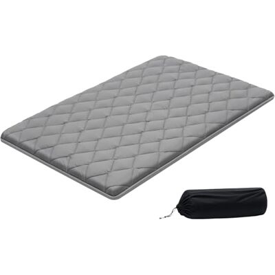 VEVOR japanische Futon-Matratze (2032 x 1372 x 89 mm), Faltbare Tatami Bodenmatratze (Full Size) mit Aufbewahrungstasche & Befestigungsmaterial, 9-lagige Schlafmatte für Meditation Yoga, Grau VEVOR japanische Futon-Matratze (2032 x 1372 x 89 mm), Faltbare Tatami Bodenmatratze (Full Size) mit Aufbewahrungstasche & Befestigungsmaterial, 9-lagige Schlafmatte für Meditation Yoga, Grau