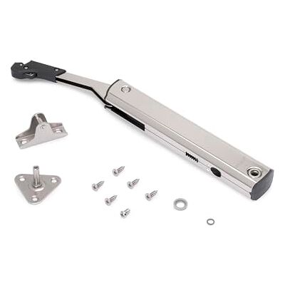 Emuca Frontliftbeschlag für möbel Hubtüren, Komplettset für Klappenhöhen, stärke 1440-2200, Stahl, Vernickelt Emuca Frontliftbeschlag für möbel Hubtüren, Komplettset für Klappenhöhen, stärke 1440-2200, Stahl, Vernickelt