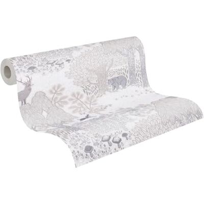 A.S. Creation Braun Creme Vliestapete - Kinderzimmer Wanddeko A.S. Creation Braun Creme Vliestapete - Kinderzimmer Wanddeko