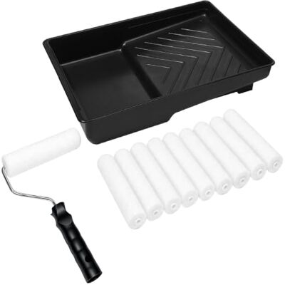 AiQInu 12 Pack Malerset, Inklusive 10 Malerrolle (15cm)+ 1 Farbwanne + 1 Rollrahmen, High Density Farbroller, Streichen Zubehör für Wände, Möbel & Glatte Oberflächen, Streifenfreiem Farbauftrag AiQInu 12 Pack Malerset, Inklusive 10 Malerrolle (15cm)+ 1 Farbwanne + 1 Rollrahmen, High Density Farbroller, Streichen Zubehör für Wände, Möbel & Glatte Oberflächen, Streifenfreiem Farbauftrag