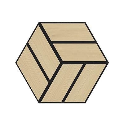 SONIDO Hexagon Akustikpaneele Set 6 Stück je 300x260x18mm 0,468 m² Echtholz-Furnier (Eiche) & Akustik-Filz (Schwarz) Wandverkleidung, Geräuschunterdrückung, Schalldämmung, Akustikpaneel, Farbe SONIDO Hexagon Akustikpaneele Set 6 Stück je 300x260x18mm 0,468 m² Echtholz-Furnier (Eiche) & Akustik-Filz (Schwarz) Wandverkleidung, Geräuschunterdrückung, Schalldämmung, Akustikpaneel, Farbe