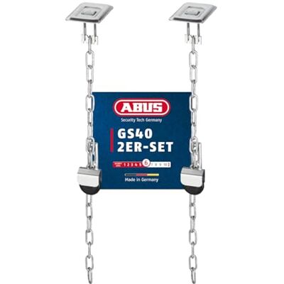 Abus Gitterrostsicherung GS40 Schutz für Kellergitter und Kunststofflichtschächte mit variabler Kette -Sicherheitslevel 6 03600 1er Set Abus Gitterrostsicherung GS40 Schutz für Kellergitter und Kunststofflichtschächte mit variabler Kette -Sicherheitslevel 6 03600 1er Set