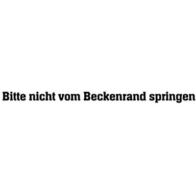 WANDKINGS Wandtattoo Bitte Nicht vom Beckenrand springen 152 x 9 cm schwarz erhältlich in 33 Farben WANDKINGS Wandtattoo Bitte Nicht vom Beckenrand springen 152 x 9 cm schwarz erhältlich in 33 Farben
