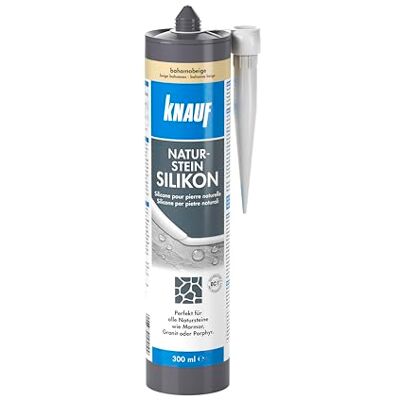 Knauf Naturstein-Silicon – Hochleistungs-, Stein-Silikon zum Abdichten, ideal geeignet für das Verfugen von Marmor und Granit, 300-ml, Anthrazit Knauf Naturstein-Silicon – Hochleistungs-, Stein-Silikon zum Abdichten, ideal geeignet für das Verfugen von Marmor und Granit, 300-ml, Anthrazit