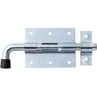 Alberts Bolzenriegel - Rund Griff, Schlaufe, Blau verzinkt Alberts Bolzenriegel - Rund Griff, Schlaufe, Blau verzinkt
