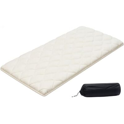 VEVOR japanische Futon-Matratze (2032 x 991 x 63,5 mm), Faltbare Tatami (Einzelbettgröße), Bodenmatratze mit Aufbewahrungstasche & Befestigungsmaterial, 9-lagige Schlafmatte für Meditation Yoga, Weiß VEVOR japanische Futon-Matratze (2032 x 991 x 63,5 mm), Faltbare Tatami (Einzelbettgröße), Bodenmatratze mit Aufbewahrungstasche & Befestigungsmaterial, 9-lagige Schlafmatte für Meditation Yoga, Weiß