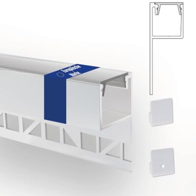 INNOVATE LED Fliesenprofil mit Diffusor I Wandprofil 2m 12mm Weiß-Milchig Fliesenabschlussprofil Dusche LED Streifen 2m I Kantenschutz Fliesen Küche I Indirekte Beleuchtung Badezimmer Duschnische INNOVATE LED Fliesenprofil mit Diffusor I Wandprofil 2m 12mm Weiß-Milchig Fliesenabschlussprofil Dusche LED Streifen 2m I Kantenschutz Fliesen Küche I Indirekte Beleuchtung Badezimmer Duschnische
