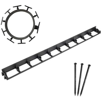 bepco Rasenkante Pflasterkante 10er Set (LxH: 100 x 4,5 cm) Flexible & Robustes Gartenabgrenzung für Rasen, Beet und Pflaster aus recyceltem Kunststoff, mit 30x Kunststoff-Erdanker bepco Rasenkante Pflasterkante 10er Set (LxH: 100 x 4,5 cm) Flexible & Robustes Gartenabgrenzung für Rasen, Beet und Pflaster aus recyceltem Kunststoff, mit 30x Kunststoff-Erdanker