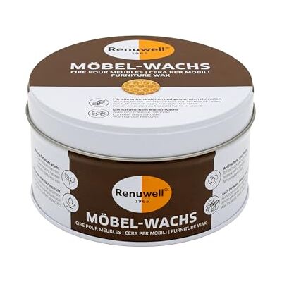 Renuwell Möbel-Wachs natura-farblos, 500 ml – Hochwertige Möbelpflege mit natürlichem Bienenwachs -Anteil, Antik Wachs schützt alle Holzarten vor Feuchtigkeit & Schmutz Renuwell Möbel-Wachs natura-farblos, 500 ml – Hochwertige Möbelpflege mit natürlichem Bienenwachs -Anteil, Antik Wachs schützt alle Holzarten vor Feuchtigkeit & Schmutz