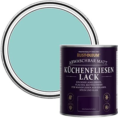 Rust-Oleum abwaschbare Küchenfliesenlack in blau mit Matt Finish Grünblau 750ML Rust-Oleum abwaschbare Küchenfliesenlack in blau mit Matt Finish Grünblau 750ML