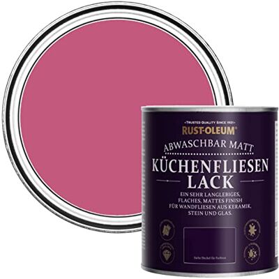 Rust-Oleum abwaschbare Küchenfliesenlack in rosa mit Matt Finish Himbeere 750ML Rust-Oleum abwaschbare Küchenfliesenlack in rosa mit Matt Finish Himbeere 750ML