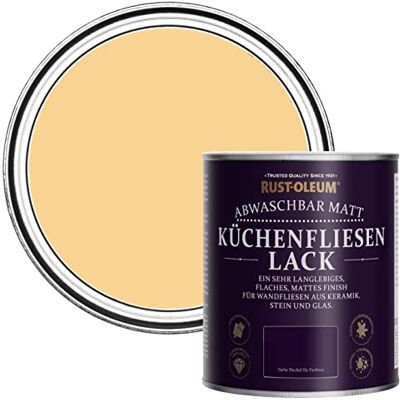 Rust-Oleum abwaschbare Küchenfliesenlack in gelb mit Matt Finish Senf 750ML Rust-Oleum abwaschbare Küchenfliesenlack in gelb mit Matt Finish Senf 750ML