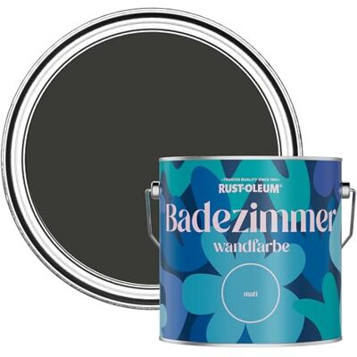 Rust-Oleum schwarz feuchtigkeitsresistente Badezimmerwandfarbe Matt Finish Zauberabend 2,5 litres Rust-Oleum schwarz feuchtigkeitsresistente Badezimmerwandfarbe Matt Finish Zauberabend 2,5 litres