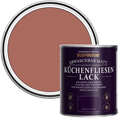 Rust-Oleum abwaschbare Küchenfliesenlack in rot mit Matt Finish Lachsrosa 750ML Rust-Oleum abwaschbare Küchenfliesenlack in rot mit Matt Finish Lachsrosa 750ML