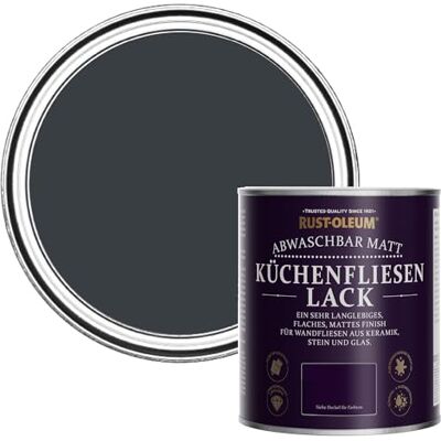 Rust-Oleum abwaschbare Küchenfliesenlack in dunkelgrau mit Matt Finish Anthrazit (Ral 7016) 750ML Rust-Oleum abwaschbare Küchenfliesenlack in dunkelgrau mit Matt Finish Anthrazit (Ral 7016) 750ML