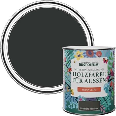 Rust-Oleum Holzfarbe Für Aussen, Wetterschutz, Seidenglanz, 750 ml, Natürliche Holzkohle Rust-Oleum Holzfarbe Für Aussen, Wetterschutz, Seidenglanz, 750 ml, Natürliche Holzkohle