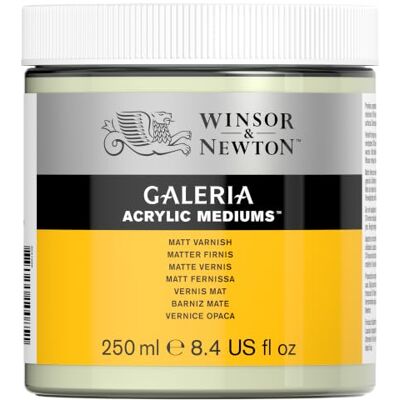 Winsor & Newton Galeria Mattfirnis 250 ml – Matter Acryl Schutzlack 3041009 Abnehmbarer Mattfirnis zum Schutz von Acrylgemälden mit gleichmäßig matter Oberfläche. Winsor & Newton Galeria Mattfirnis 250 ml – Matter Acryl Schutzlack 3041009 Abnehmbarer Mattfirnis zum Schutz von Acrylgemälden mit gleichmäßig matter Oberfläche.