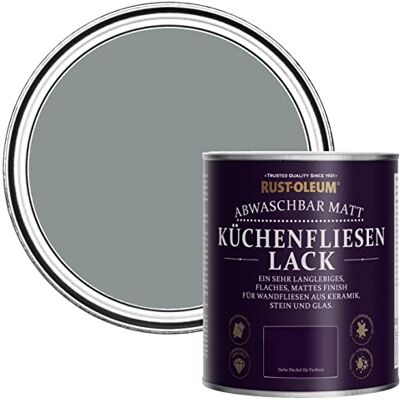 Rust-Oleum abwaschbare Küchenfliesenlack in dunkelgrau mit Matt Finish Blaugrau 750ML Rust-Oleum abwaschbare Küchenfliesenlack in dunkelgrau mit Matt Finish Blaugrau 750ML