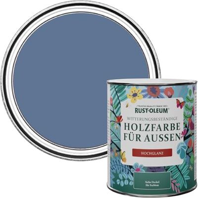 Rust-Oleum Gartenfarbe, schimmelresistent, hochglanz, 750 ml, Blauer Fluss Rust-Oleum Gartenfarbe, schimmelresistent, hochglanz, 750 ml, Blauer Fluss