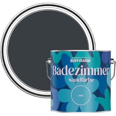 Rust-Oleum dunkelgrau feuchtigkeitsresistente Badezimmerwandfarbe Matt Finish Anthrazit (Ral 7016) 2,5 litres Rust-Oleum dunkelgrau feuchtigkeitsresistente Badezimmerwandfarbe Matt Finish Anthrazit (Ral 7016) 2,5 litres