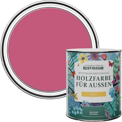 Rust-Oleum Holzfarbe Für Aussen, Wetterschutz, Matt, 750 ml, Himbeere Rust-Oleum Holzfarbe Für Aussen, Wetterschutz, Matt, 750 ml, Himbeere