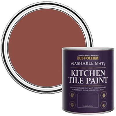 Rust-Oleum abwaschbare Küchenfliesenlack in rot mit Matt Finish Ziegelrot 750ML Rust-Oleum abwaschbare Küchenfliesenlack in rot mit Matt Finish Ziegelrot 750ML