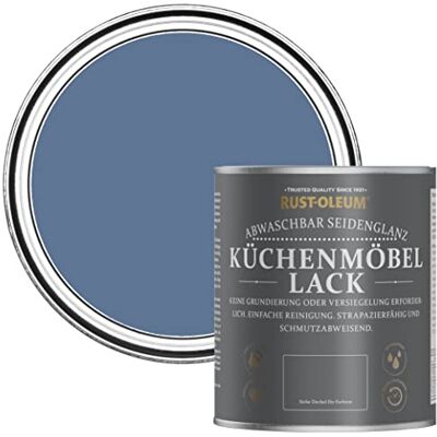 Rust-Oleum abwaschbare Küchenschrankfarbe in blau mit Seidenglanz Finish Blauer Fluss 750ML Rust-Oleum abwaschbare Küchenschrankfarbe in blau mit Seidenglanz Finish Blauer Fluss 750ML