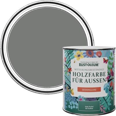 Rust-Oleum Holzfarbe Für Aussen, Wetterschutz, Seidenglanz, 750 ml, Fackelgrau Rust-Oleum Holzfarbe Für Aussen, Wetterschutz, Seidenglanz, 750 ml, Fackelgrau