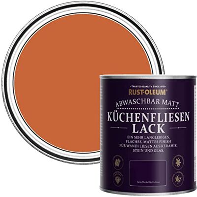 Rust-Oleum abwaschbare Küchenfliesenlack in orange mit Matt Finish Chai Tee 750ML Rust-Oleum abwaschbare Küchenfliesenlack in orange mit Matt Finish Chai Tee 750ML