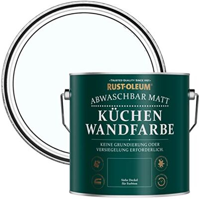 Rust-Oleum abwaschbare matte, geruchsarme blau Küchenwandfarbe Eiskappe 2,5 Litres Rust-Oleum abwaschbare matte, geruchsarme blau Küchenwandfarbe Eiskappe 2,5 Litres