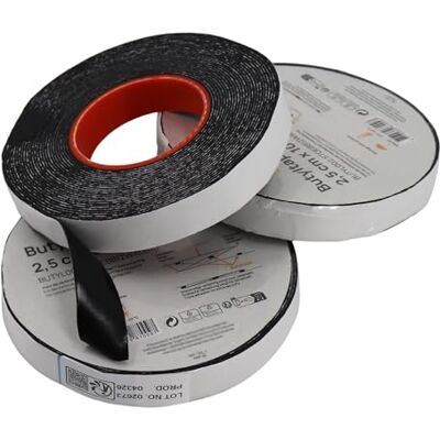 Aquagart ButylTape 10 m x 2,5 cm – Doppelseitiges Butyl Klebeband für Wurzelsperre 420 g, Starke Verbindung für Rhizomsperre & Bambussperre, wurzelfeste Abdichtung für Überlappungen (30m) Aquagart ButylTape 10 m x 2,5 cm – Doppelseitiges Butyl Klebeband für Wurzelsperre 420 g, Starke Verbindung für Rhizomsperre & Bambussperre, wurzelfeste Abdichtung für Überlappungen (30m)